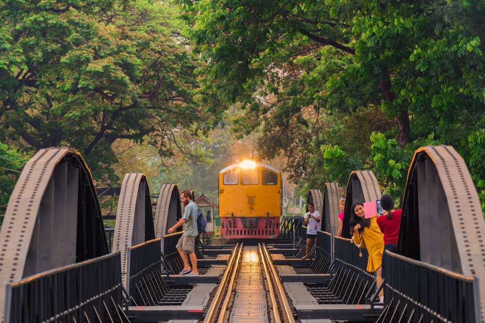 Le célèbre chemin de fer de la mort à Kanchanaburi